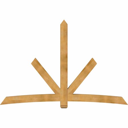 Ekena Millwork Alberta Rough Sawn Timber Gable Bracket, Western Red Cedar, 108"W x 72"H x 6"D x 6"F, 16/12 Pitch GBW108X72X0606ALB00RWR